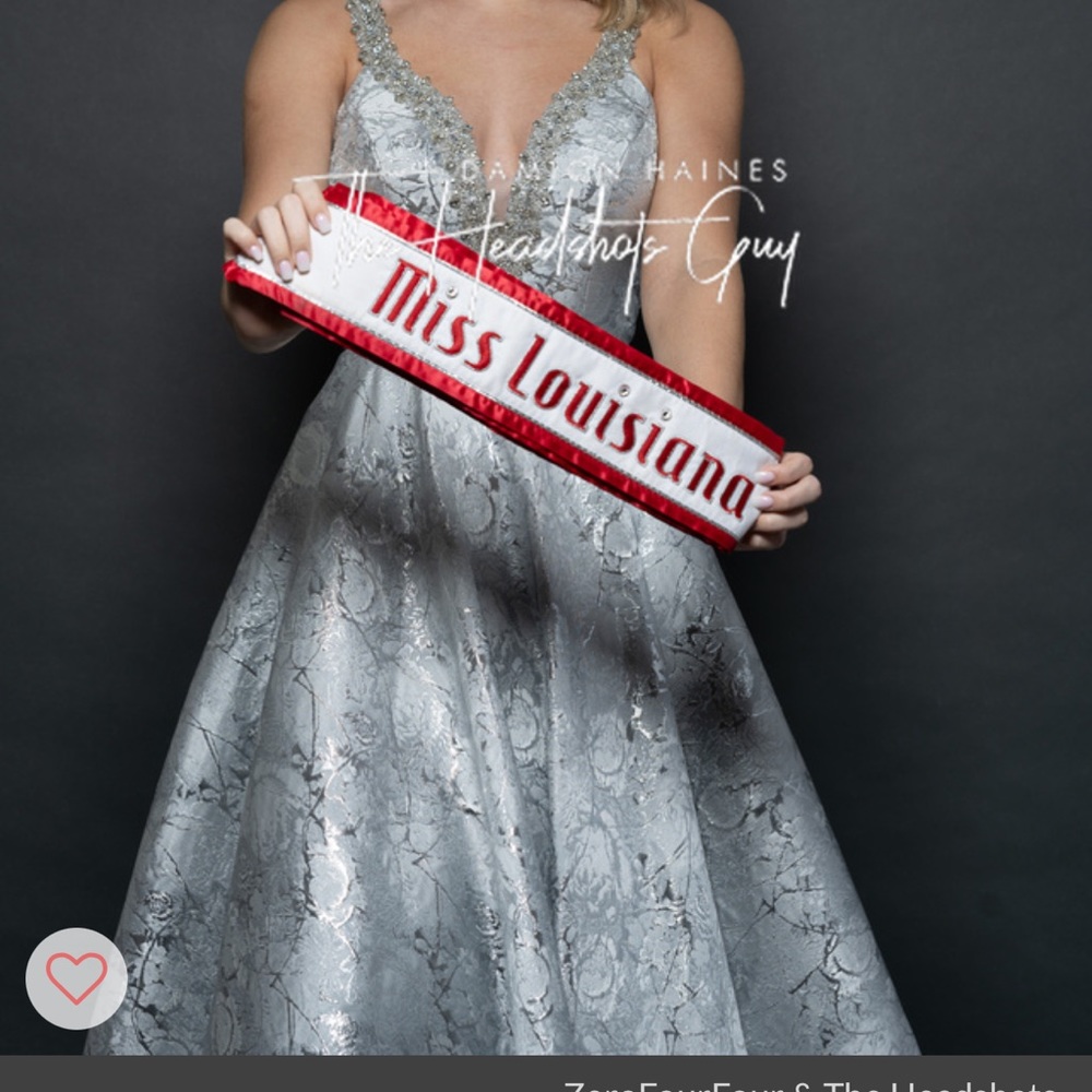 MoriLee prom dress/ pretty silver that I only used for photo shoot.